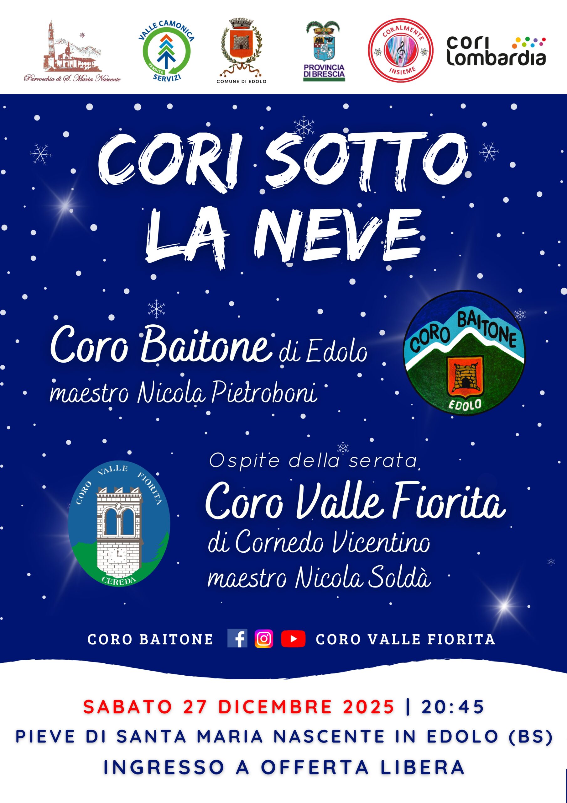 Cori sotto la neve 2025